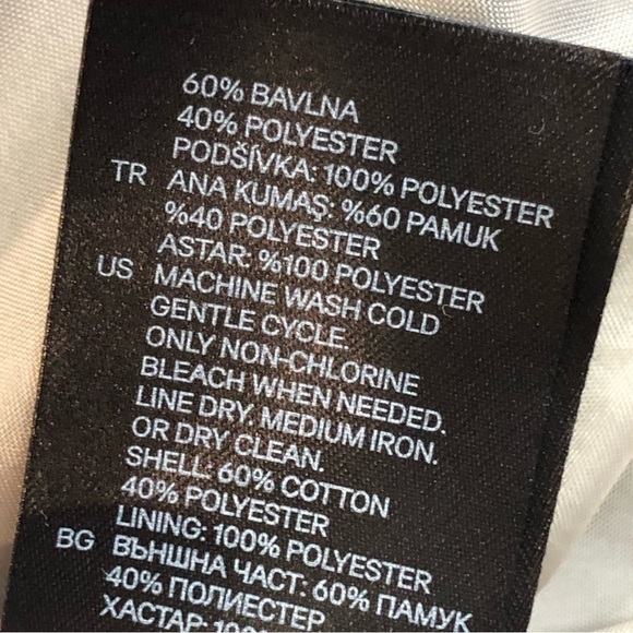 H&M navy blazer double breasted equestrian style jersey knit cotton poly 10 - Picture 8 of 11